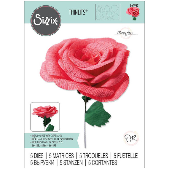 Wykrojnik Sizzix Thinlits - Classic Rose by Olivia Rose róża