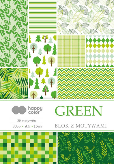 Blok z motywami Green A4 - 15arkuszy 80g 