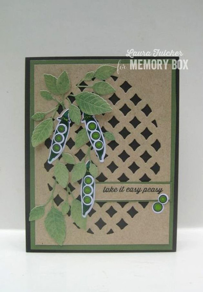 Wykrojnik + stempel - Memory Box - Easy Peasy - groszek