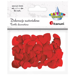 Serduszka materiałowe - 80szt