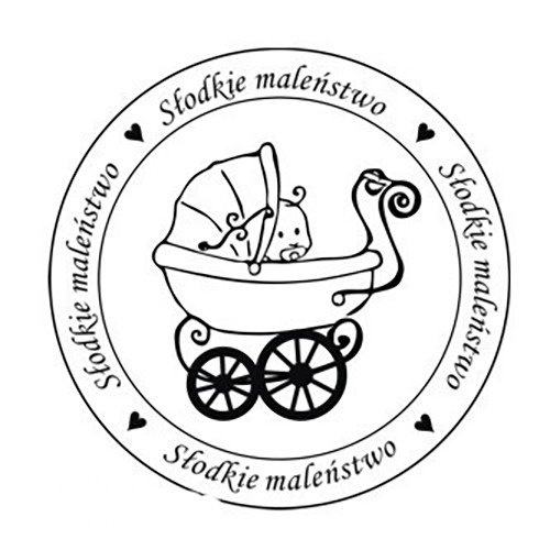 Stempel - Koło - słodkie maleństwo, wózeczek - Agateria 7821860