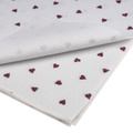 Filc 30x40cm biały w czerwone serduszka