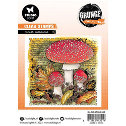 Stempel przezroczysty - StudioLight - Forest Mushrooms Grunge collection muchomory