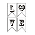 Stempel - Love girlanda - Agateria