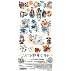 Cozy Winterland zestaw dodatków do scrapbookingu - Craft o'clock - FLOWERS