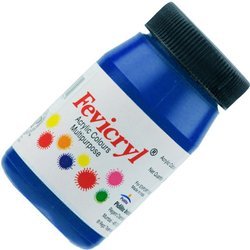 Farba akrylowa 50 ml do tkanin i drewna Fevicryl - Cerulean blue - ciemnobłękitna