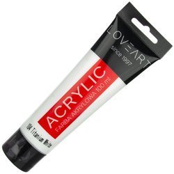 Farba akrylowa LOVEART 100ml - titanium white 104 - biel tytanowa