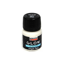 Farba akrylowa świecąca w ciemności Glow jasna niebieska 30 ml - Pentart