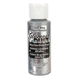 Farba brokatowa Glamour Dust - DecoArt - Silver Bling