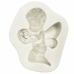 Foremka silikonowa - Pentart - słodki aniołek z różą