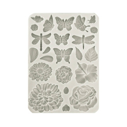 Foremka silikonowa - Stamperia - Secret Diary motyle i kwiaty