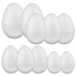 Jajka styropianowe mix rozmiarów 10 sztuk