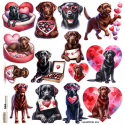 Naklejki - ScrapLove - Valentines Dog