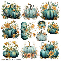 Naklejki papierowe - ScrapLove - Blue Pumpkin 2 dynie