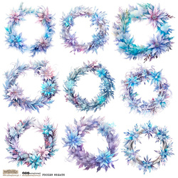 Naklejki papierowe - ScrapLove - Frozen Wreath 1 zimowe wianki