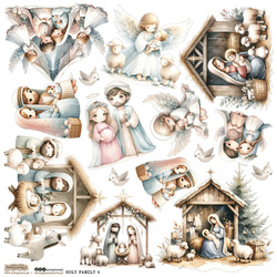 Naklejki papierowe - ScrapLove - Holy Family 4 szopka stajenka