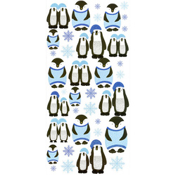 Naklejki z brokatem - Simply Creative - Penguins - pingwiny