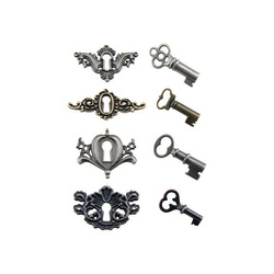 Ozdoby metalowe - Ranger - Idea-Ology - Locket Keys with Fasteners klucze i szyldy