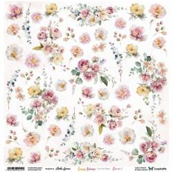 Papier 30x30 - ScrapAndMe - Sunny Blooms - Flowers 1- arkusz do wycinania