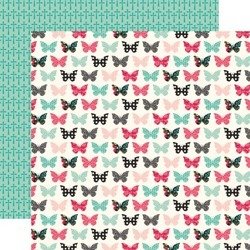 Papier do scrapbookingu 30x30 - Echo Park - Forward with Faith - Blessed Butterflies