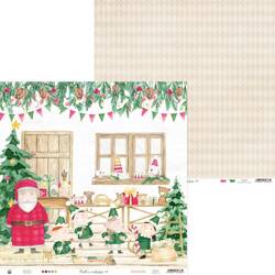 Papier do scrapbookingu 30x30 - P13 - Santa's workshop 01