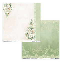 Papier do scrapbookingu 30x30 - ScrapAndMe - White Roses 09/10