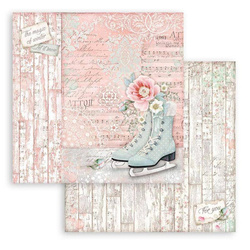 Papier do scrapbookingu 30x30 - Stamperia - Sweet Winter łyżwy