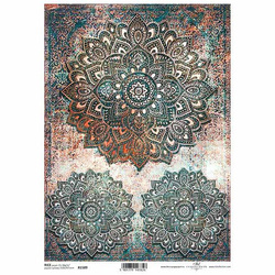 Papier ryżowy do decoupage ITD-R1589 - A4 - Mandala