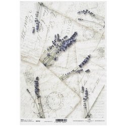 Papier ryżowy do decoupage ITD-R742 - A4 listy lawenda