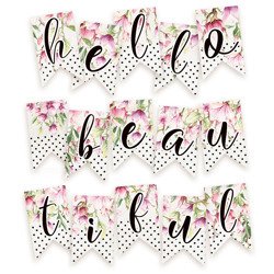 Papierowy banerek / die cut Hello Beautiful - P13