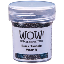 Puder do embossingu - Wow! - Black Twinkle - czarny z brokatem