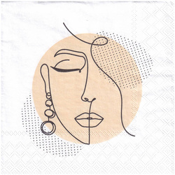 Serwetka 33x33cm - Abstract feminine face