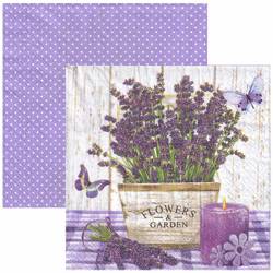 Serwetka 33x33cm - Lavender in a Wooden Pot lawenda