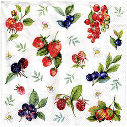 Serwetka 33x33cm - Summer berries owoce