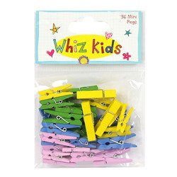 Spinacze drewniane - Whiz Kids - 36szt