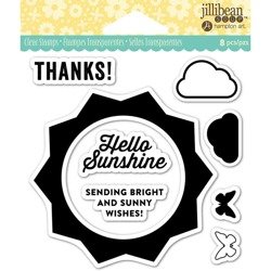 Stempel - Jillibean Soup - Sunshine - słońce chmurki motylki