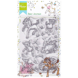 Stempel - Marianne Design - Hetty's baby animals - konik owieczka świnka