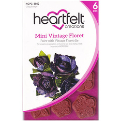 Stempel - Mini Vintage Floret - Heartfelt Creations HCPC3502 kwiaty