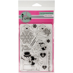 Stempel - Pink & Main - Frosty Friends - misie, pingwiny i bałwanki