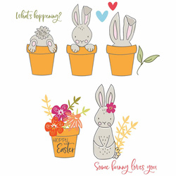 Stempel Sizzix - Bunny Bits & Blooms