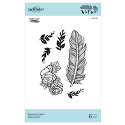 Stempel - Spellbinders - Botanical Feather kwiaty pióro