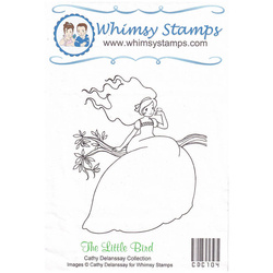 Stempel - Whimsy Stamps - The Little Bird dziewczyna i ptaszek