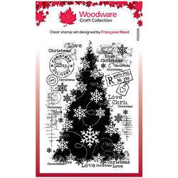 Stempel - Woodware - Snow Frosted Tree choinka