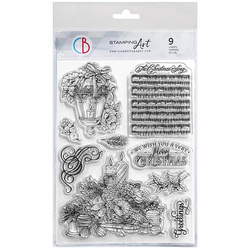 Stempel akrylowy 15x21 - Ciao Bella - Bouquets and luxury ornaments stroik nuty