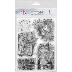 Stempel akrylowy 15x21 - Ciao Bella - Winter romance list para pod parasolem zegar