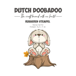 Stempel gumowy - Dutch Doobadoo - Rabbit królik na pniu