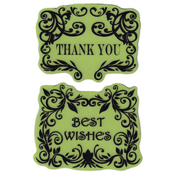 Stempel gumowy - Inkadinkado - Framed Expressions 60-60018 Best wishes, Thank You