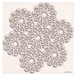 Tekturka Doily Lace - 7 rosettes doily - serwetka z 7 rozetek - Scrapiniec