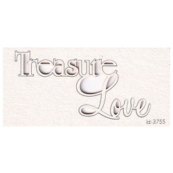 Tekturka Treasure Love napis - Scrapiniec