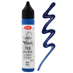 Wachs Pen - Viva Decor - niebieski wosk w pisaku do świec